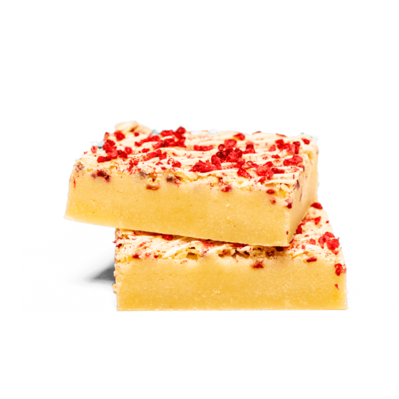 THE HOMEMADE BROWNIE COMPANY Raspberry White Chocolate Blondie 16 x 60g