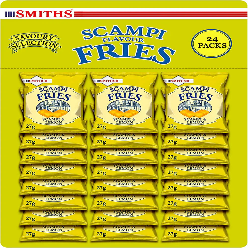 Smiths Scampi Fries Pub Card (Scampi & Lemon Snacks) - 24 x 27g