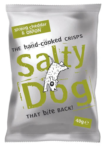 Strong Cheddar & Onion 24 x 40g - Salty Dog