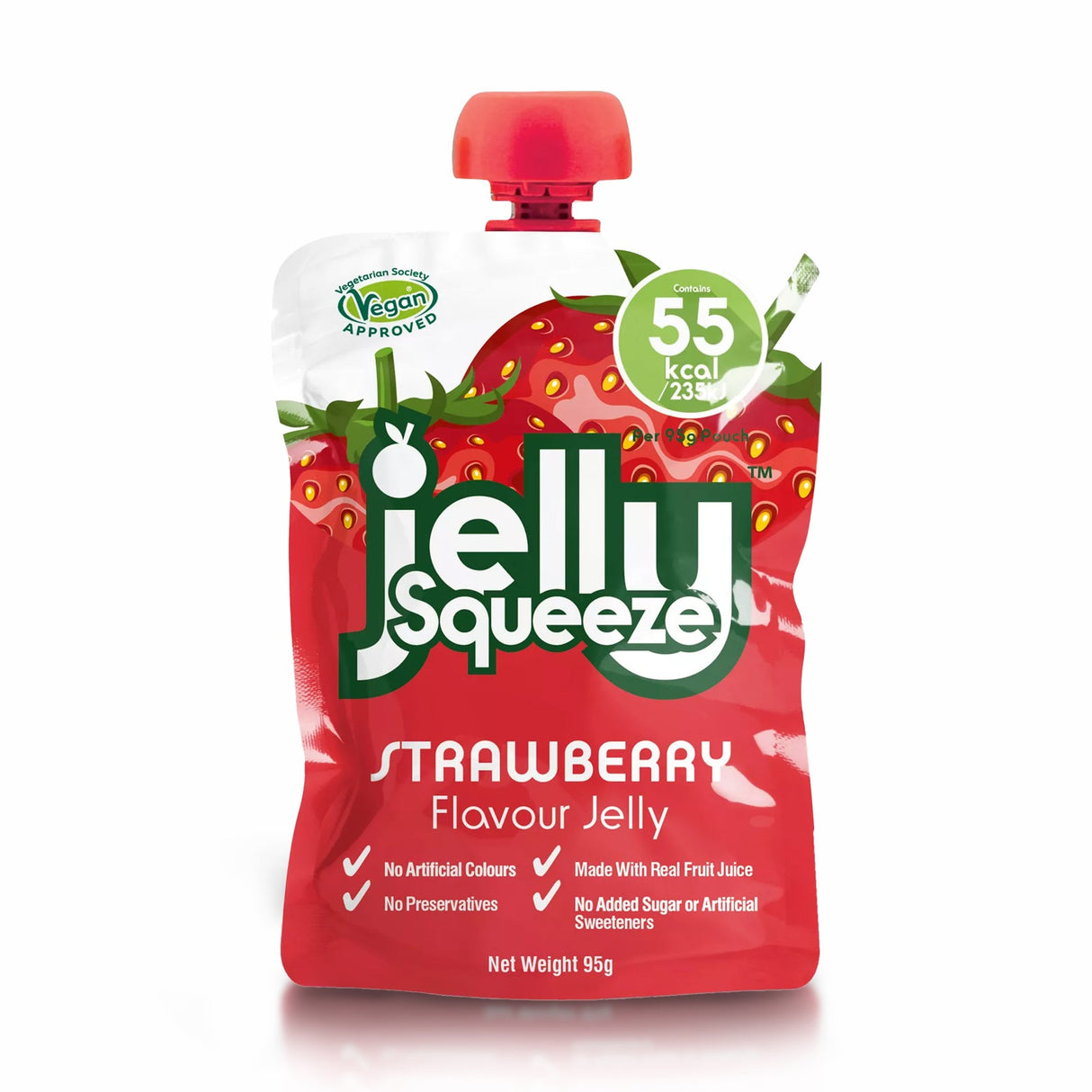 Strawberry Flavour Jelly Squeeze - 16 x 95g