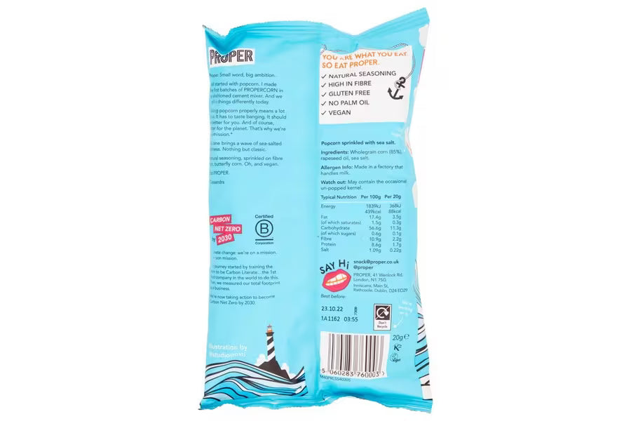 ProperCorn - Lightly Sea Salted Popcorn 24 x 20g