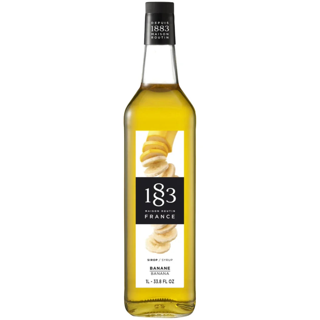 1883 Maison Routin Banana Syrup 1L | Premium French Coffee & Drink Syrup