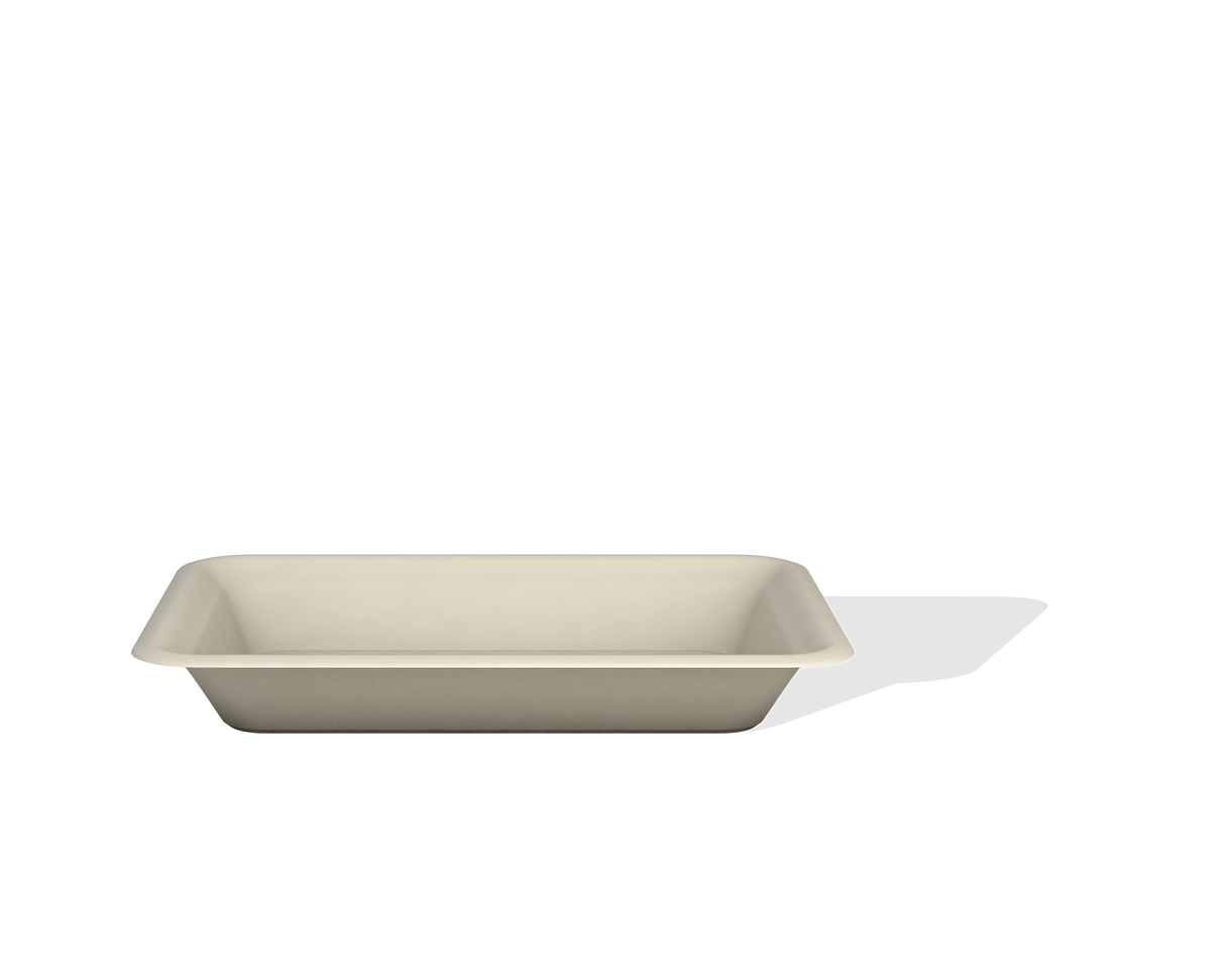 7x5" Bagasse Tray 1x1000