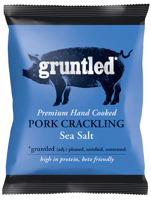 Gruntled Salted Pork Crackling 20 x 35g - Salty Dog