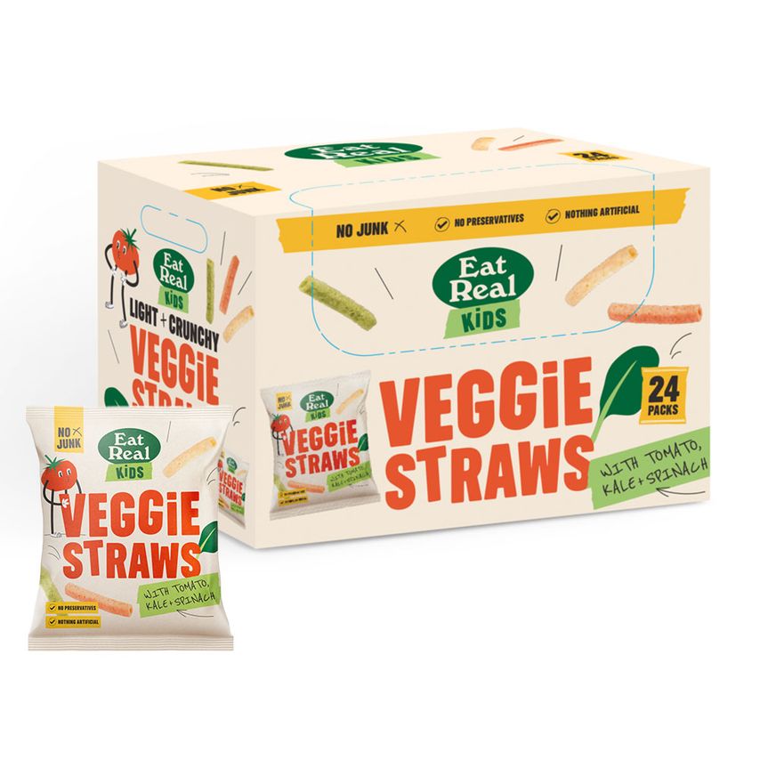 Kids Veggie Straws with Kale, Tomato & Spinach 24 x 20g