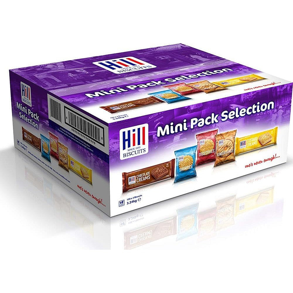Hill Biscuit Portion Packs | 3 Biscuits Per Pack | 5 Varieties | Individually Wrapped Biscuit Portions (Box of 100)