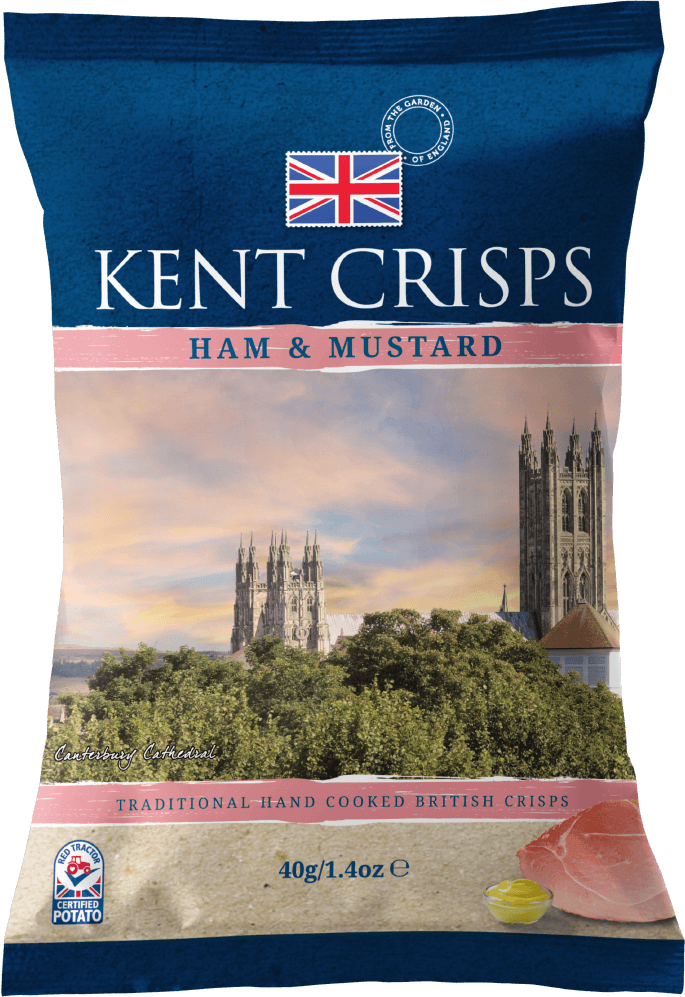 Ham & Mustard 20 x 40g - Kent Crisps