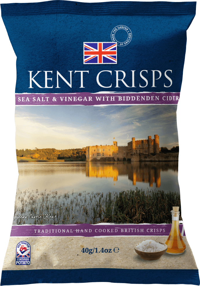 Sea Salt & Vinegar with Biddenden Cider 20 x 40g - Kent Crisps