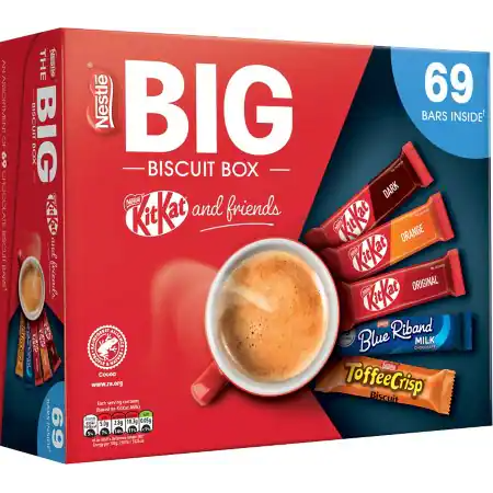 Nestlé The Big Chocolate, Biscuit, Toffee Biscuits Single Wrapped Pack of 69 Bars